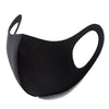 Black UV protection face mask with elastic ear loops