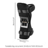 Black ergonomic knee protection booster pads designed for leg circuments 24-42cm