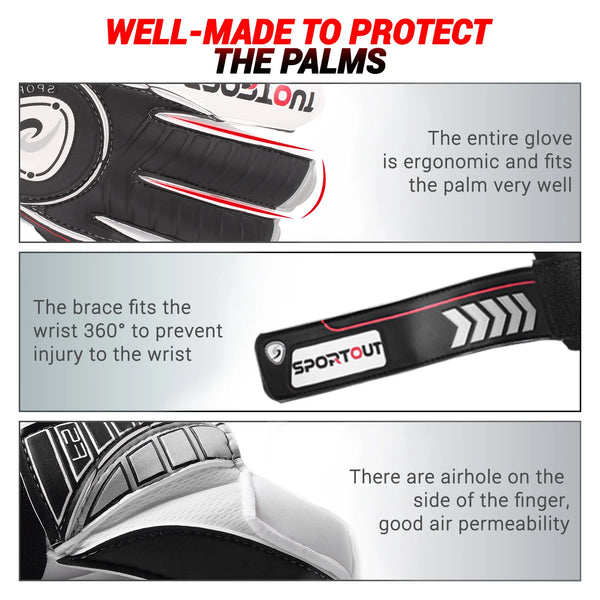 Goalkeeper Gloves with Fingersave Protection