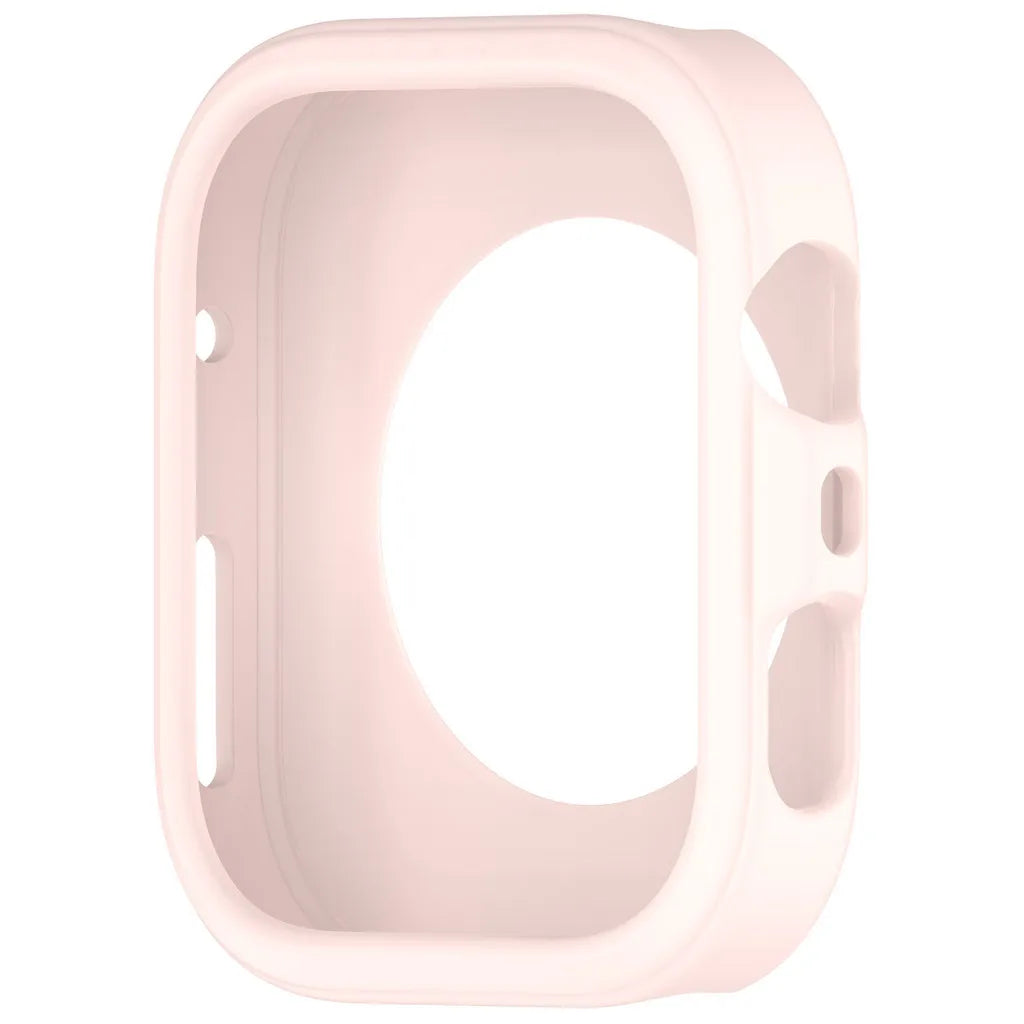 Coque de protection en silicone rose clair pour une Huawei Watch Fit 4 ou Pro.