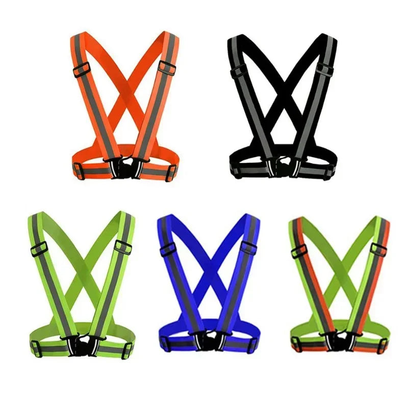 Adjustable Reflective Safety Vest for Night Running and Cycling