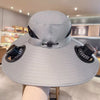 Solar-Powered Cooling Bucket Hat with USB Rechargeable Fan