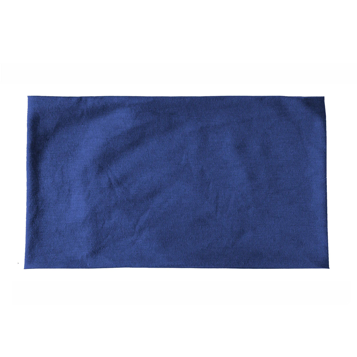 A rectangular piece of dark blue fabric, likely an extra wide boho headband.