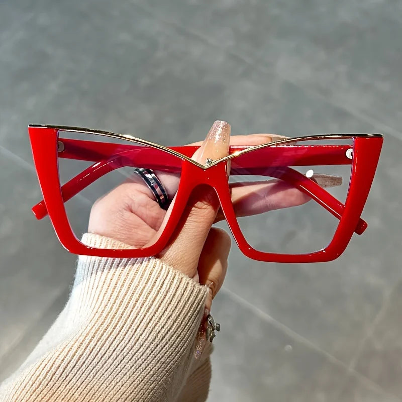 Vintage Cat Eye Glasses with Blue Light Filtering Lenses