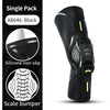 Black compression knee brace with silicone non-slip material and scale bumper features