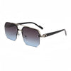 A pair of black retro double bridge aviator sunglasses with UV400 protection.