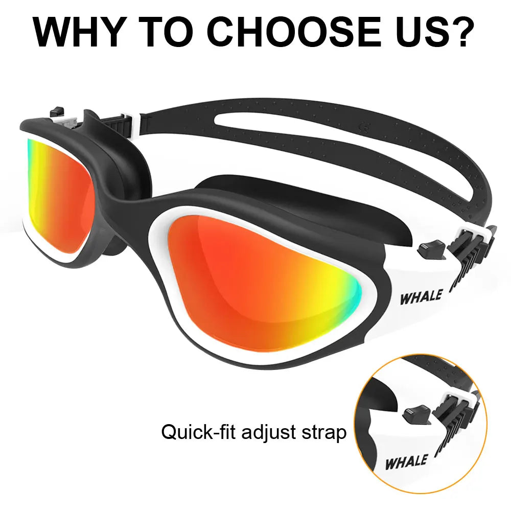Polarized Anti-Fog Swimming Goggles for Adults