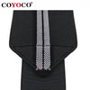 Black heavy duty wrist wraps with a silver striped design