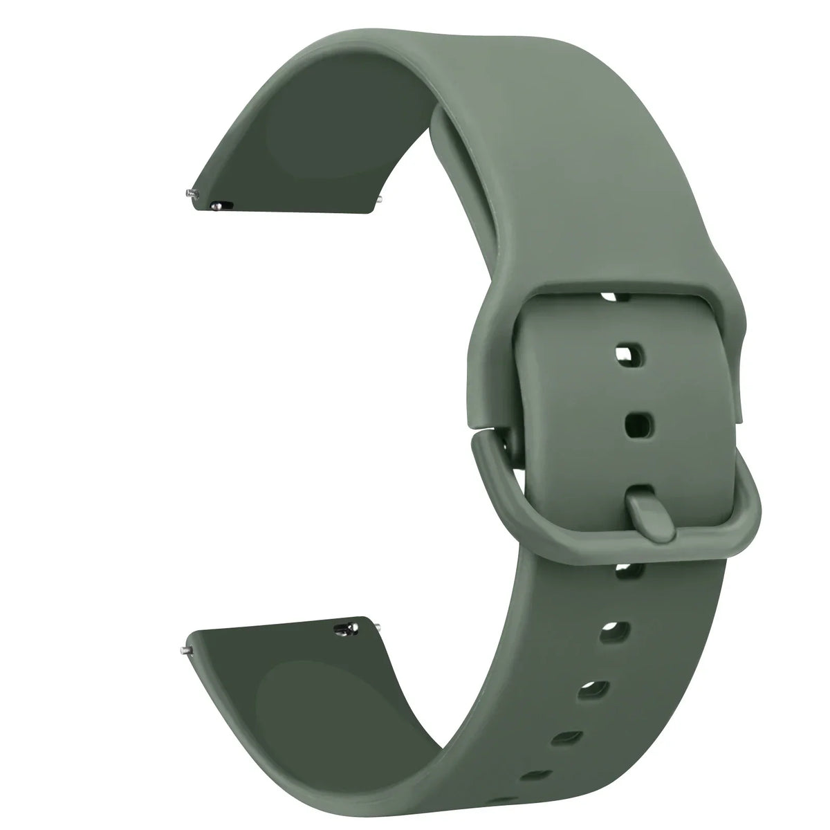 A close-up view of a gray silicone watch strap for Huawei and Honor watches.