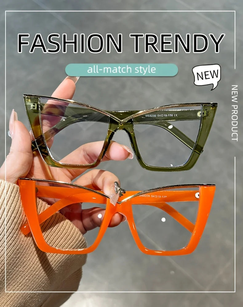 Vintage Cat Eye Glasses with Blue Light Filtering Lenses