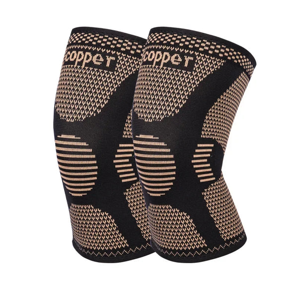 Copper Fiber Compression Knee Sleeve for Sports Support