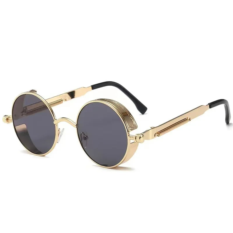 Classic Round Metal Frame Sunglasses with UV400 Protection