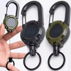 Retractable Heavy-Duty Keychain Reel with Carabiner Clip