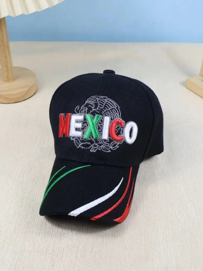 Embroidered Letter Baseball Cap with Adjustable Strap