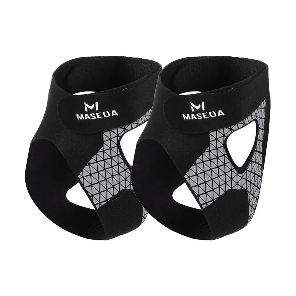 A pair of black Maseda ultra-thin ankle braces for joint support.
