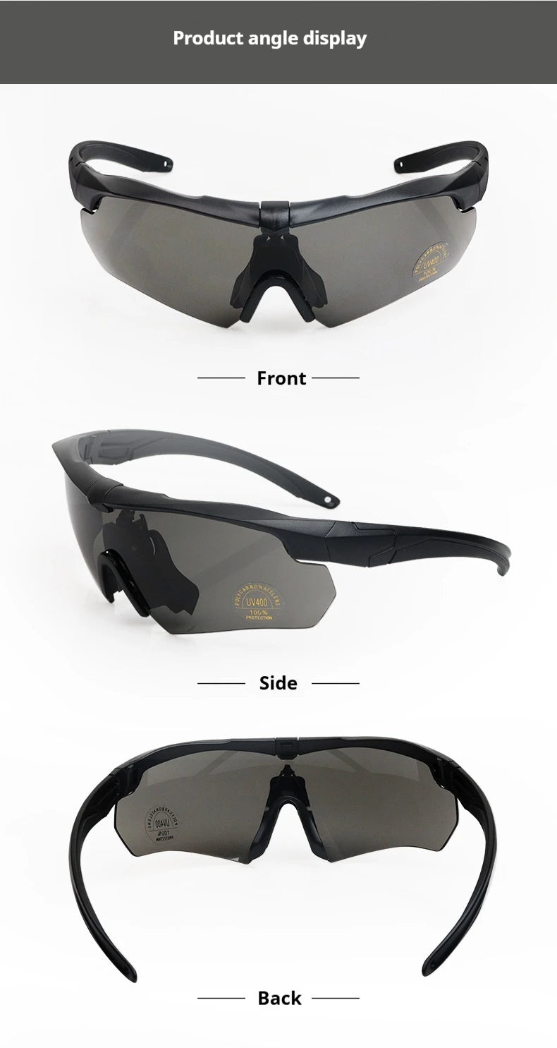 Tactical Sports Glasses with Swappable Lenses