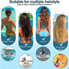 Extra large silicone swim cap suitable for multiple hairstyles including long hair, curls, braided hair, and thick hair.