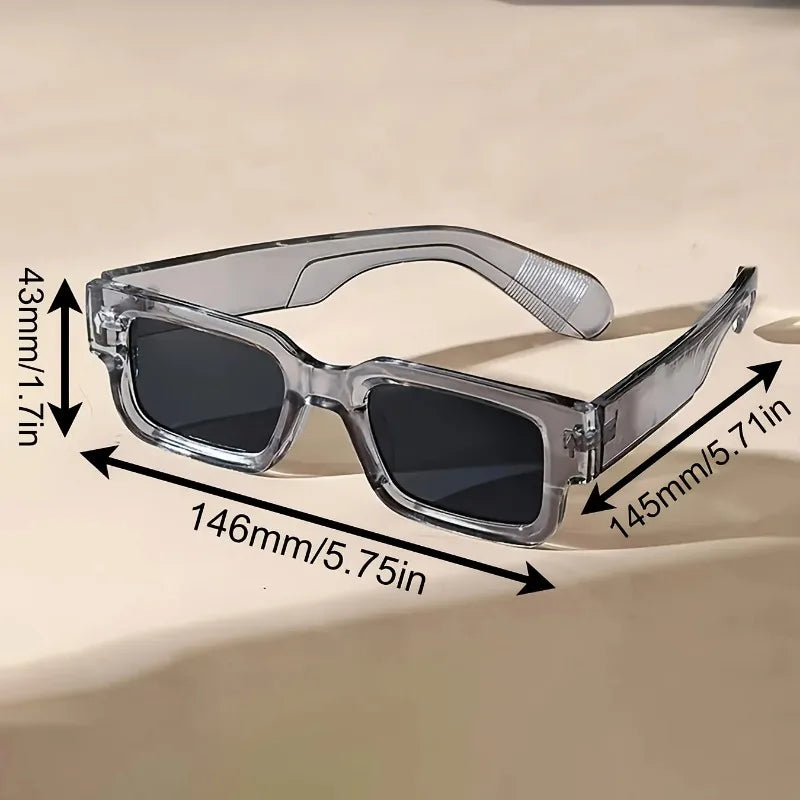 Retro Square Sunglasses with UV400 Protection