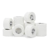 A collection of white latex-free nonwoven breathable medical tape rolls with various markings.