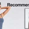A model wearing a blue NCLAGEN SoftMotion Straight Leg Yoga Pant is shown next to a recommended match.