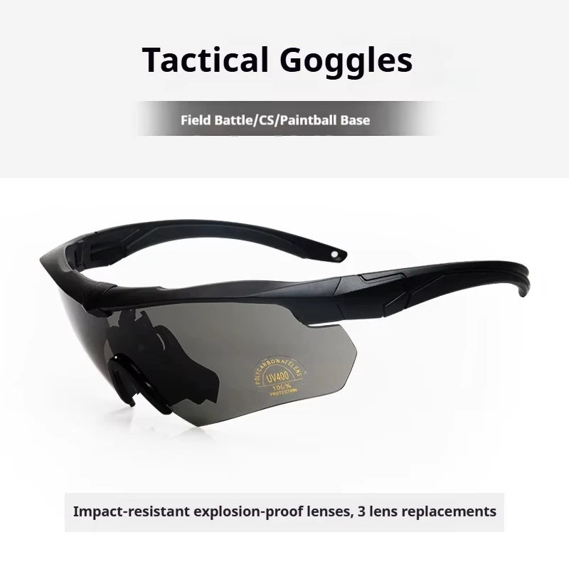 Tactical Sports Glasses with Swappable Lenses