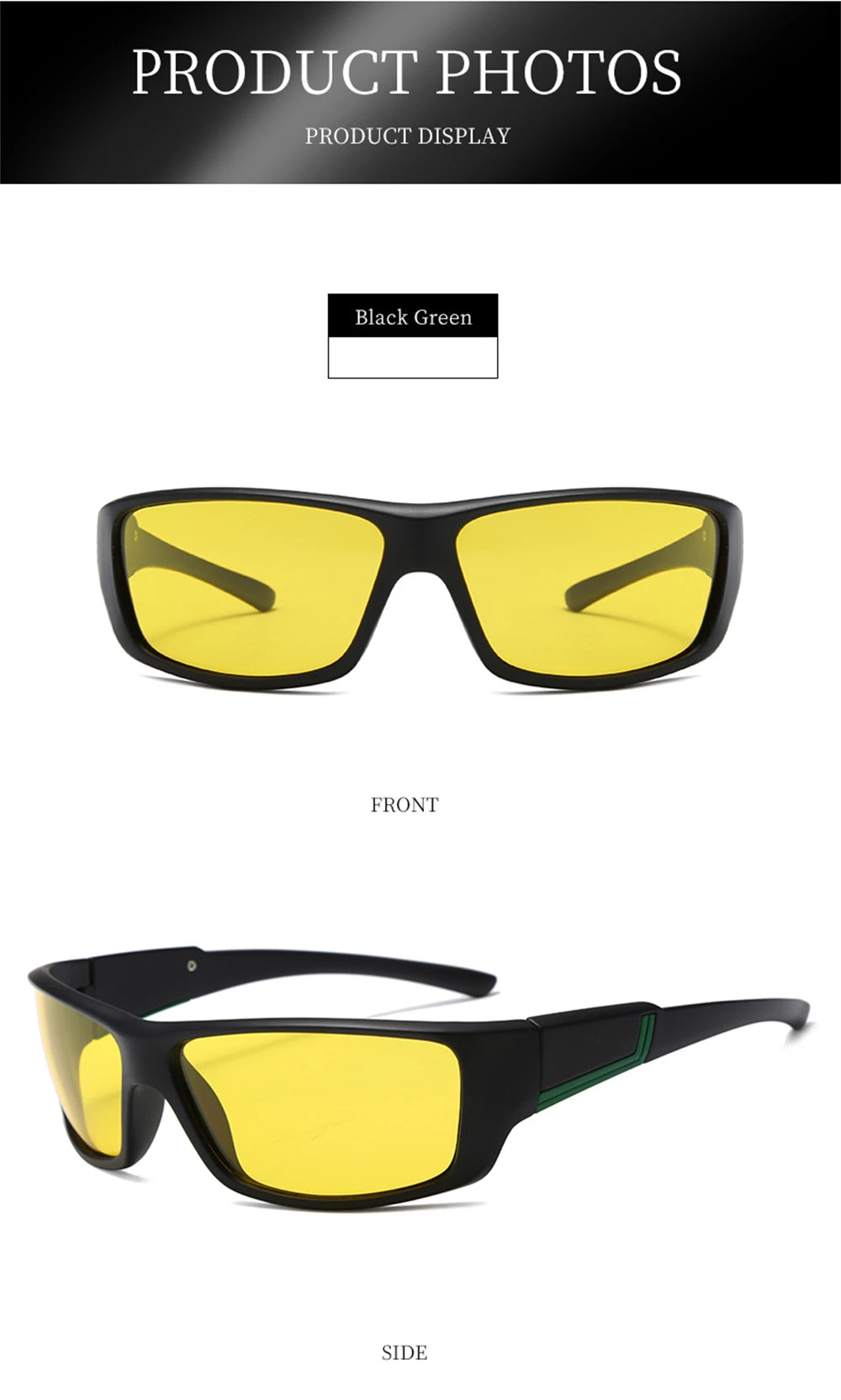 Polarized Night Driving Glasses with Yellow Tinted Lenses