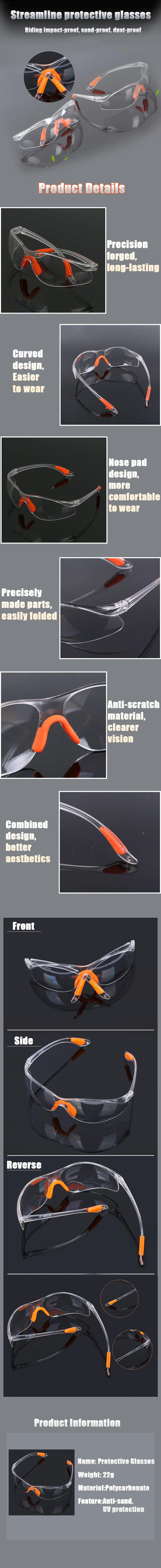 Anti-Impact Safety Glasses with Clear Lens