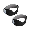 Black and gray adjustable silicone knee pads for joint support shown from the side.