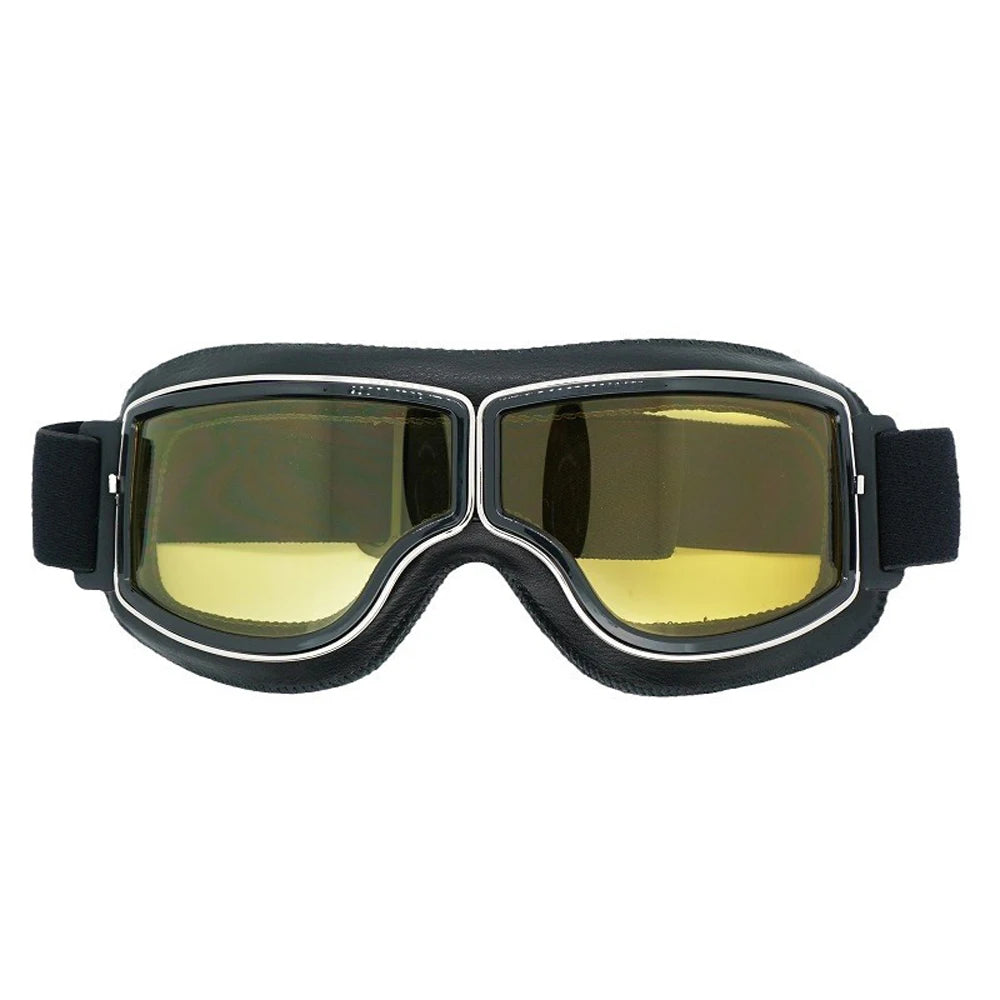 Vintage Leather Motorcycle Goggles