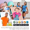 A collection of women wearing various colored elastic sport headbands for workout and yoga activities.