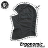 A black ergonomic breathable mesh balaclava face mask shown against a white background.