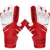 Par de guantes de portero Sportout rojos y blancos para fútbol