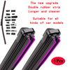 A set of new upgrade double rubber wiper strips and blades for all kinds of car models.