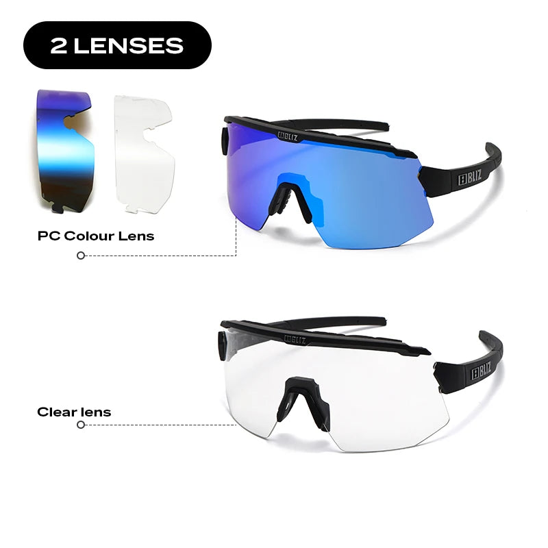 Breeze Cycling Sunglasses with 2 Interchangeable HD Lenses