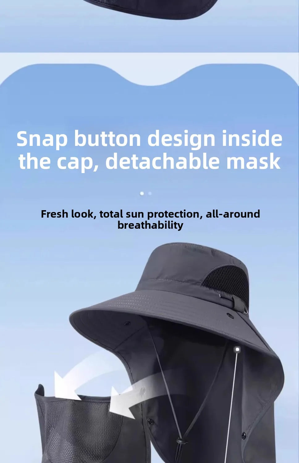 UV Protection Sun Hat with Neck Flap for Outdoor Adventures