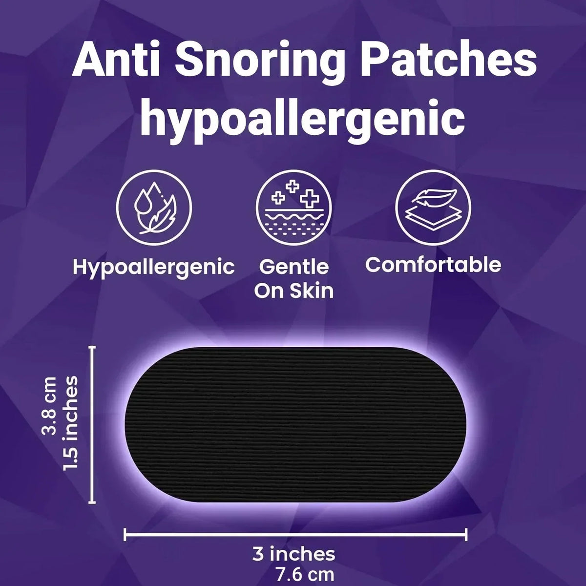 Anti Snoring Patches hypoallergenic gentle on skin and comfortable medical grade nasal strips