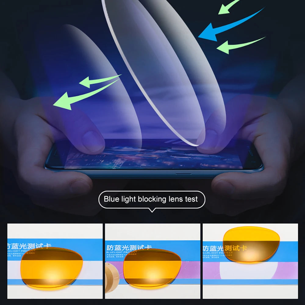 Square Blue Light Blocking Glasses for Men and Women