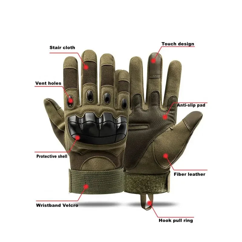 Tactical Full-Finger Gloves for Outdoor Sports and Motorcycling