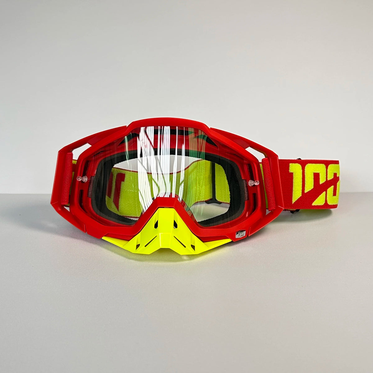 Classic Red Motorcycle Goggles with HD Lens