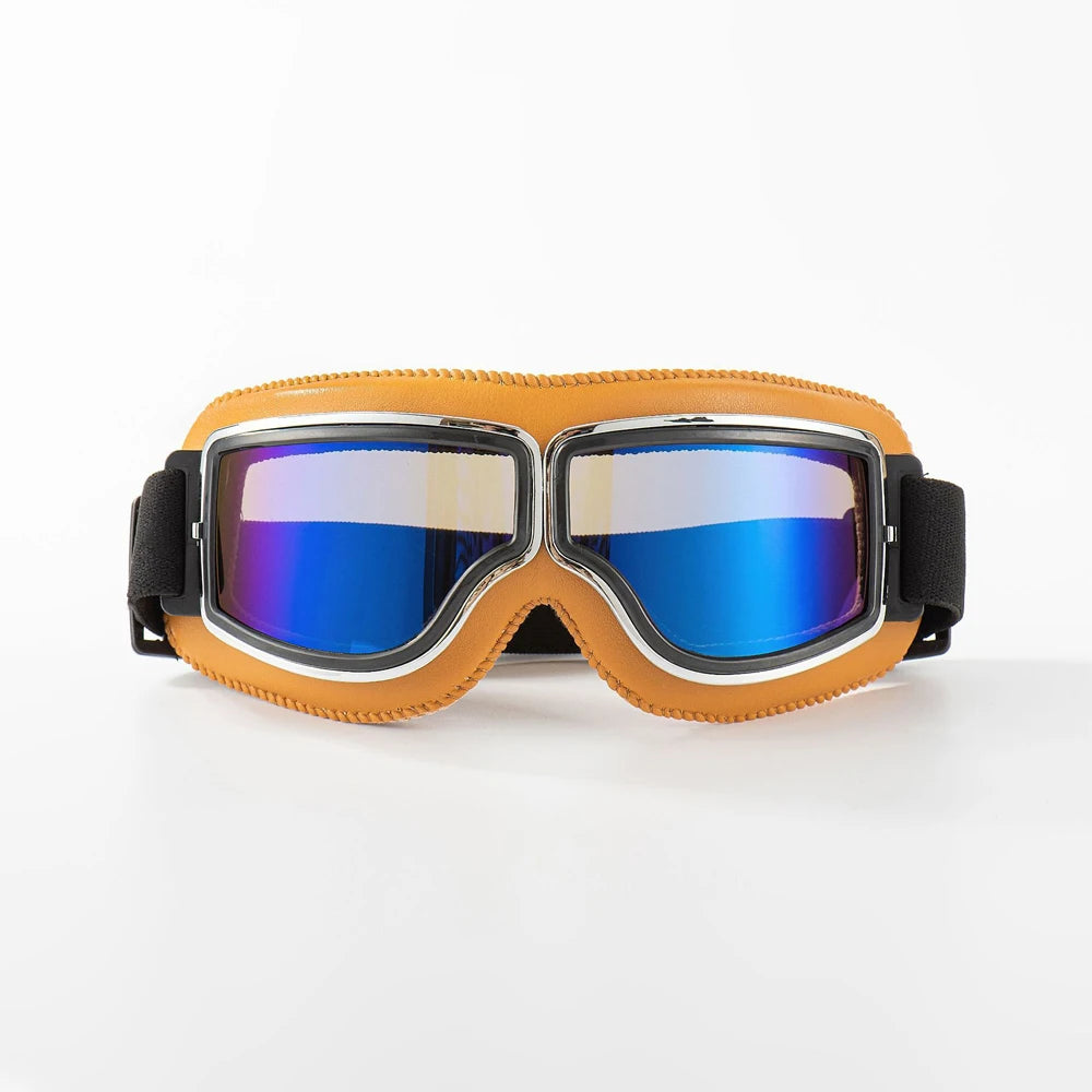 Vintage Leather Motorcycle Goggles