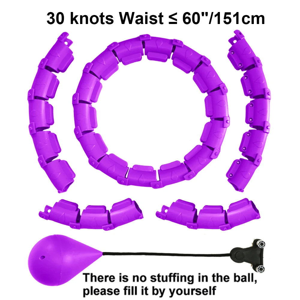Adjustable Weighted Exercise Hoop for Core and Waist Toning