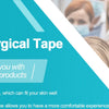 Packaging and application of OKPore Surgical Tape on a person's skin.