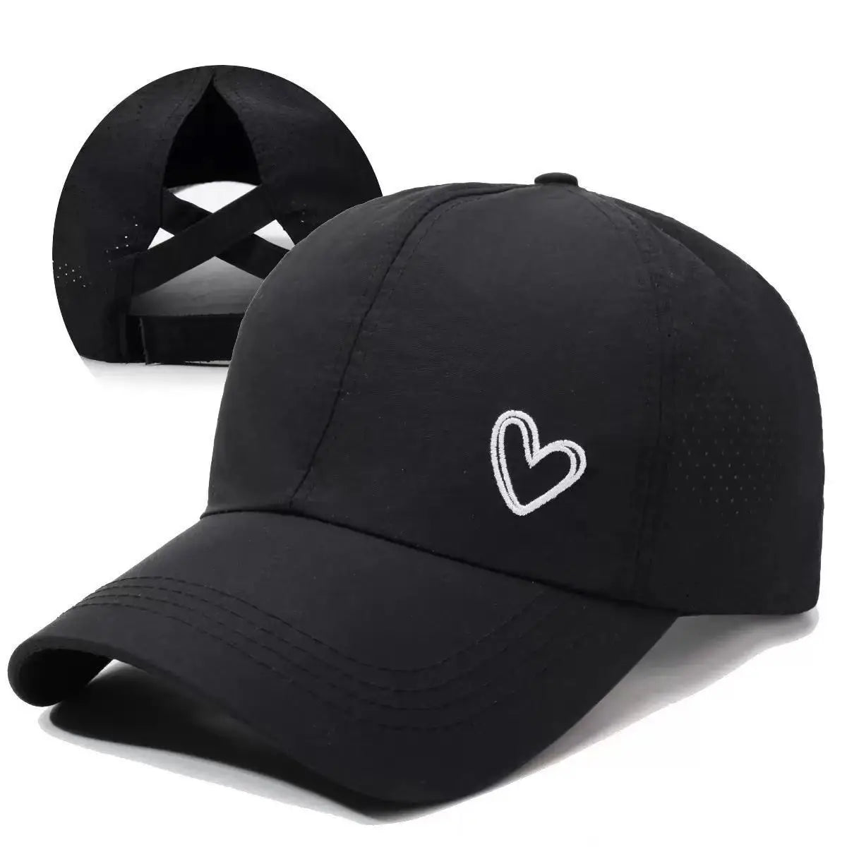 Women's Quick-Dry Ponytail Baseball Cap with Sun Protection
