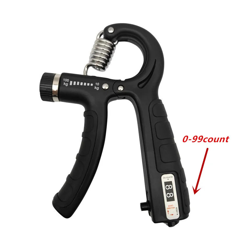 Adjustable Hand Grip Strengthener with Counter