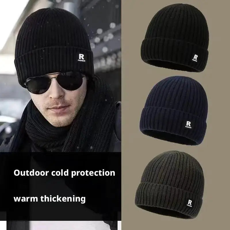 Fleece-Lined Knit Beanie for Men and Women