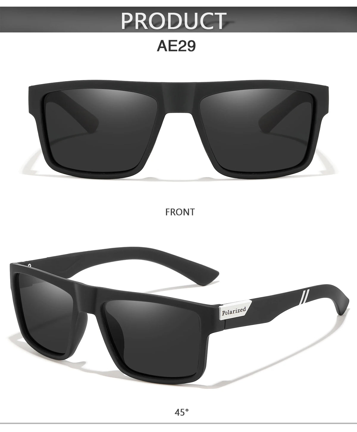 Polarized Square Sunglasses for Cycling and Outdoor Sports
