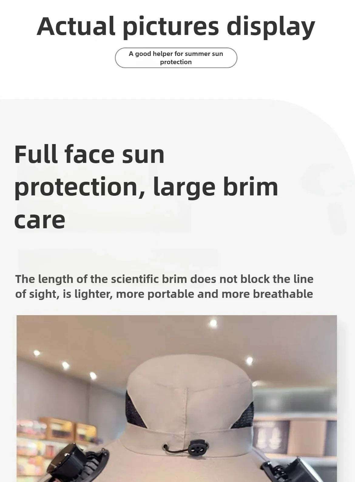 Solar-Powered Cooling Bucket Hat with USB Rechargeable Fan