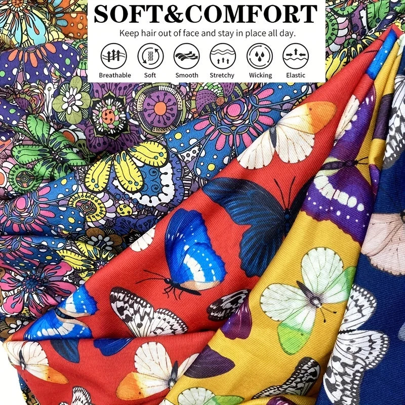 Colorful floral butterfly fabric used for a soft and comfort product.