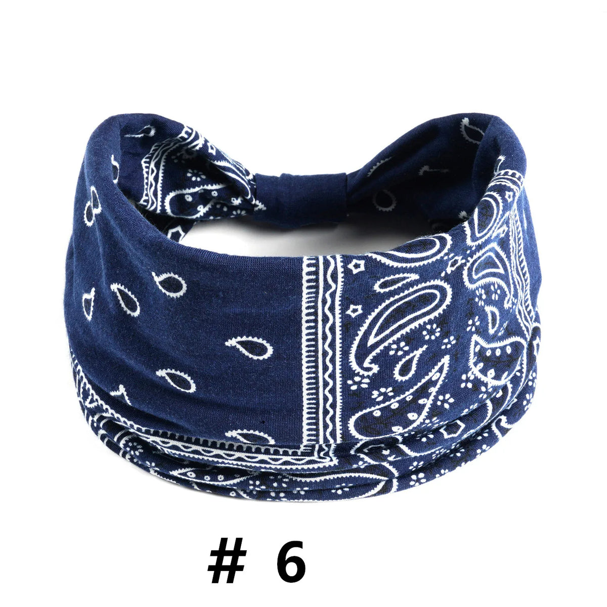 Boho Print Cotton Headbands for Hair and Workout