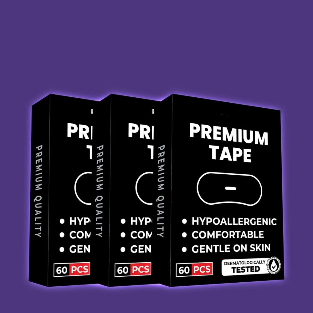 Schwarze Premium-Tape-Verpackung für medizinische Schlaf-Mund-Tape zur Linderung von Schnarchen